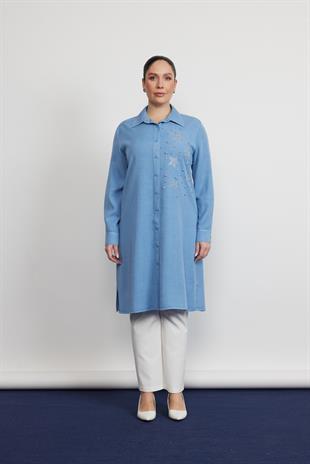 SEDNA BÜYÜK BEDEN TAŞLI TEN CEL TUNİK