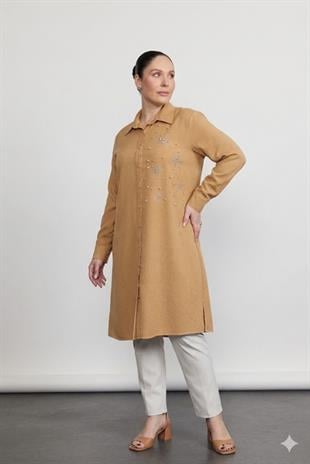 SEDNA BÜYÜK BEDEN TAŞLI TEN CEL TUNİK