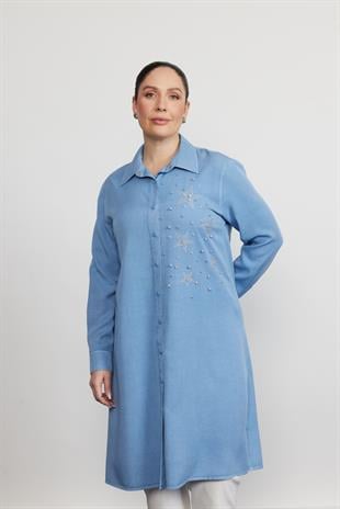 SEDNA BÜYÜK BEDEN TAŞLI TEN CEL TUNİK