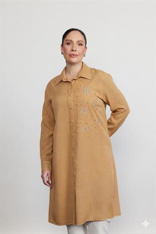 SEDNA BÜYÜK BEDEN TAŞLI TEN CEL TUNİK