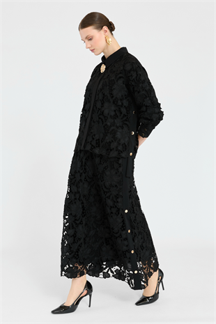 THREE LİGHT LYRA DANTEL ETEKLİ TAKIM