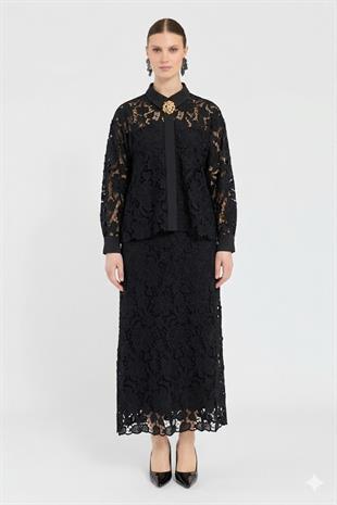 THREE LİGHT LYRA DANTEL ETEKLİ TAKIM