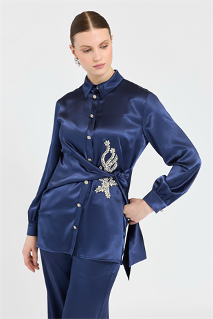 THREE LİGHT SİTARE SATEN TAKIM 