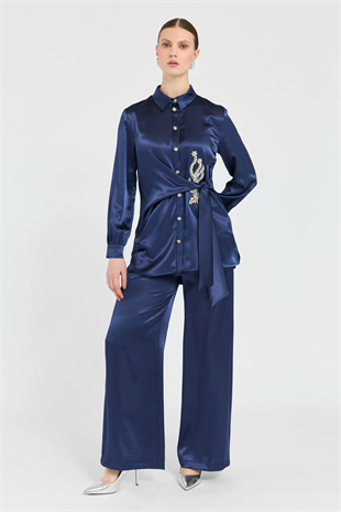 THREE LİGHT SİTARE SATEN TAKIM 