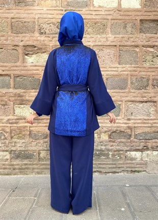 YEŞİM ÖZCAN BOL PAÇA BELİ LASTİKLİ PANT