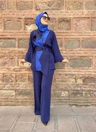 YEŞİM ÖZCAN BOL PAÇA BELİ LASTİKLİ PANT