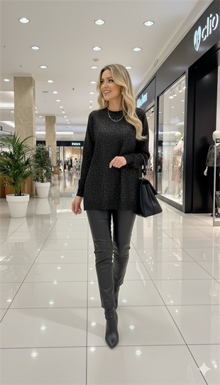 YEŞİM ÖZCAN SİMLİ TRİKO TUNİK