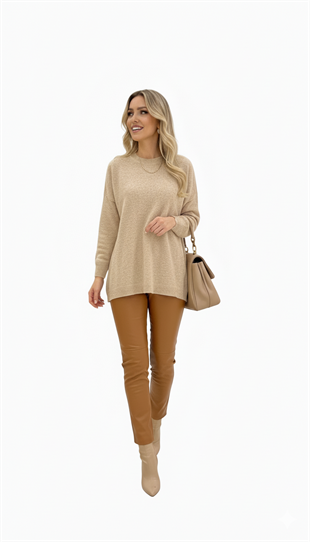 YEŞİM ÖZCAN SİMLİ TRİKO TUNİK