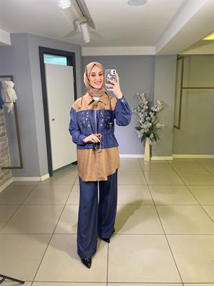 YEŞİM ÖZCAN TAŞLI KOT TUNİK