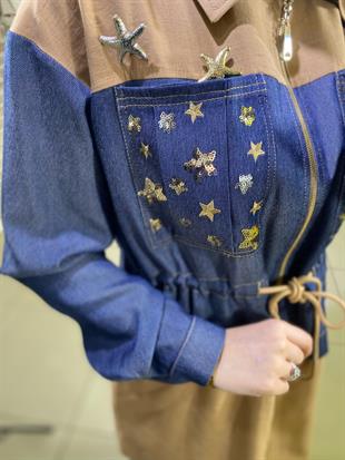 YEŞİM ÖZCAN TAŞLI KOT TUNİK