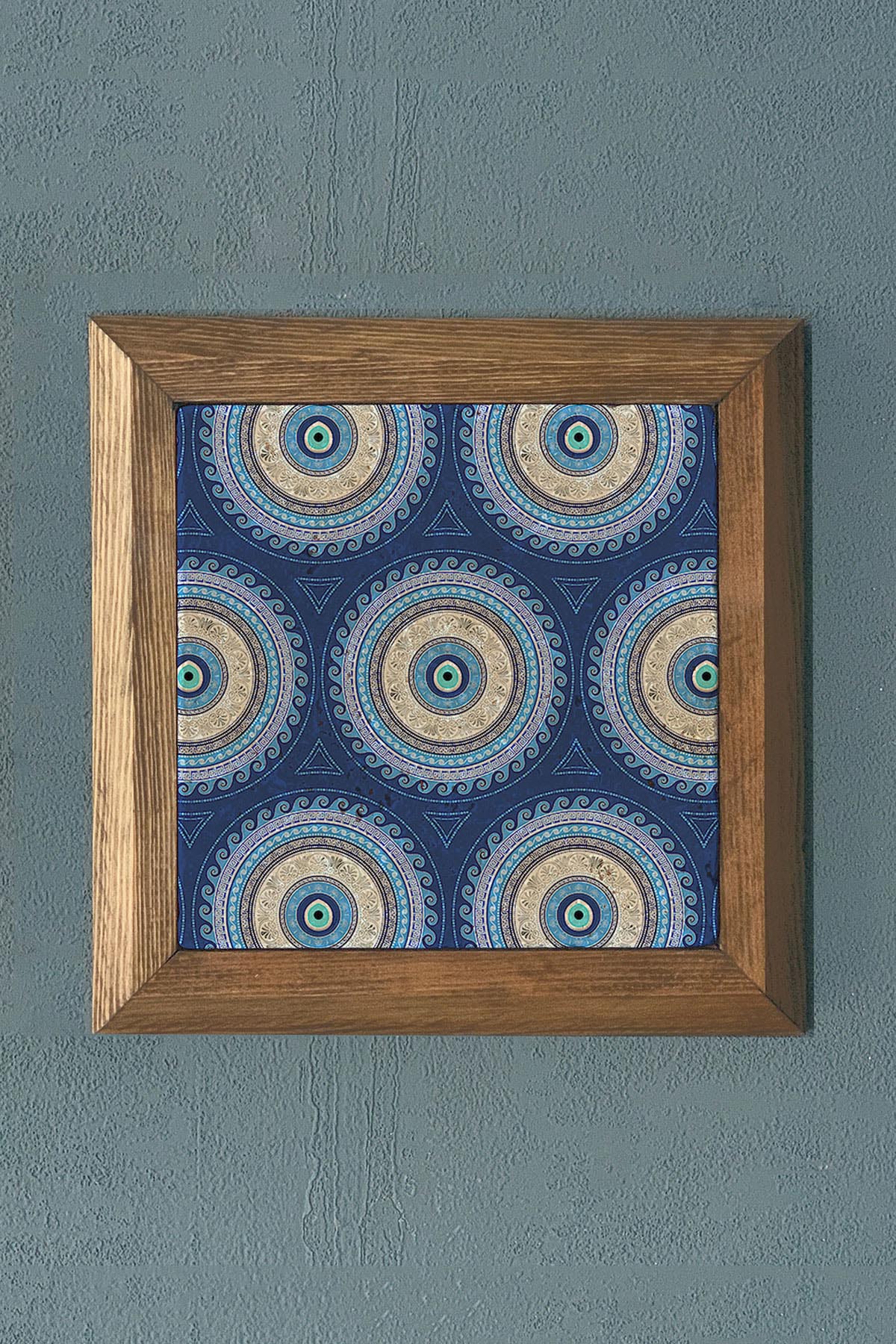 AHŞAP Çerçeveli Taş Tablo-Wall Decor- Oscar Stone Decor 28X28 CM