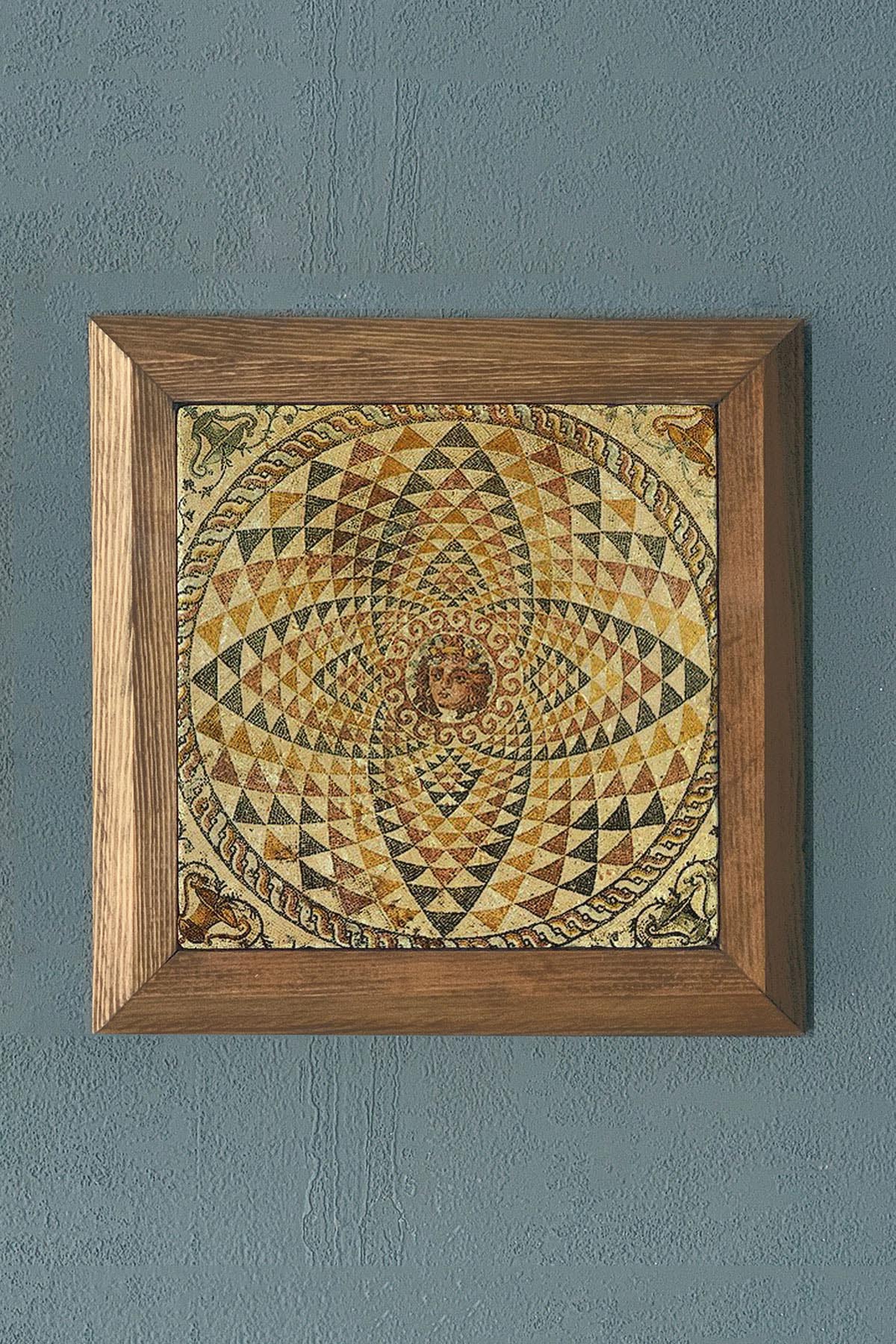 AHŞAP Çerçeveli Taş Tablo-Wall Decor- Oscar Stone Decor 28X28 CM