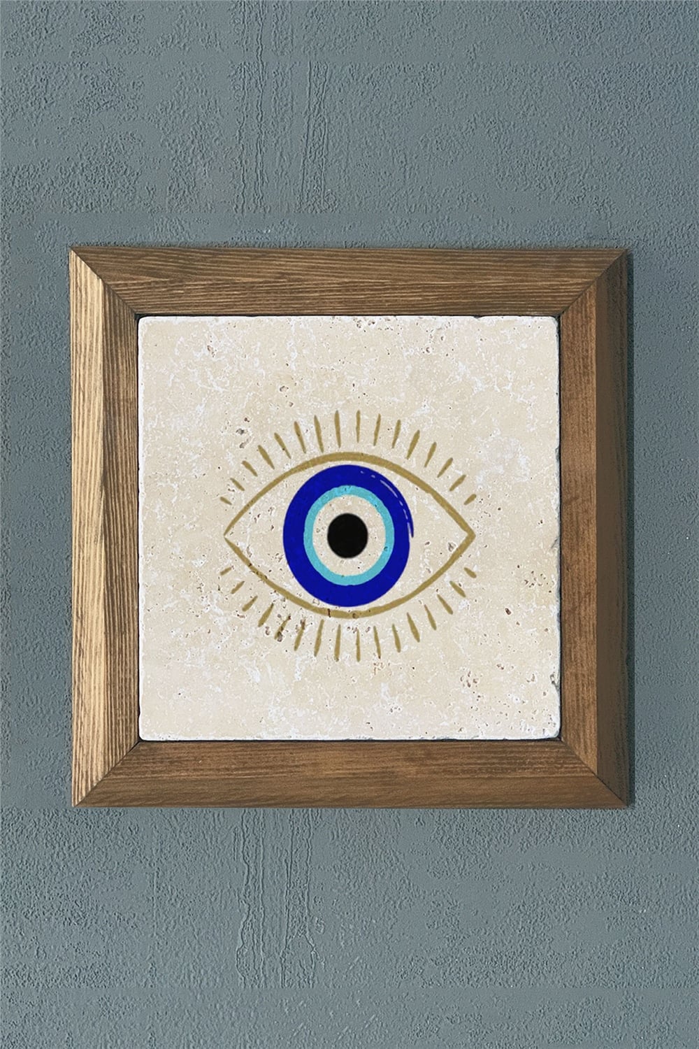 MASİF ÇERÇEVELİ DOĞALTAŞ TABLO PANO OSCAR STONE DECOR 28x28 cm / PRMT2020-1510