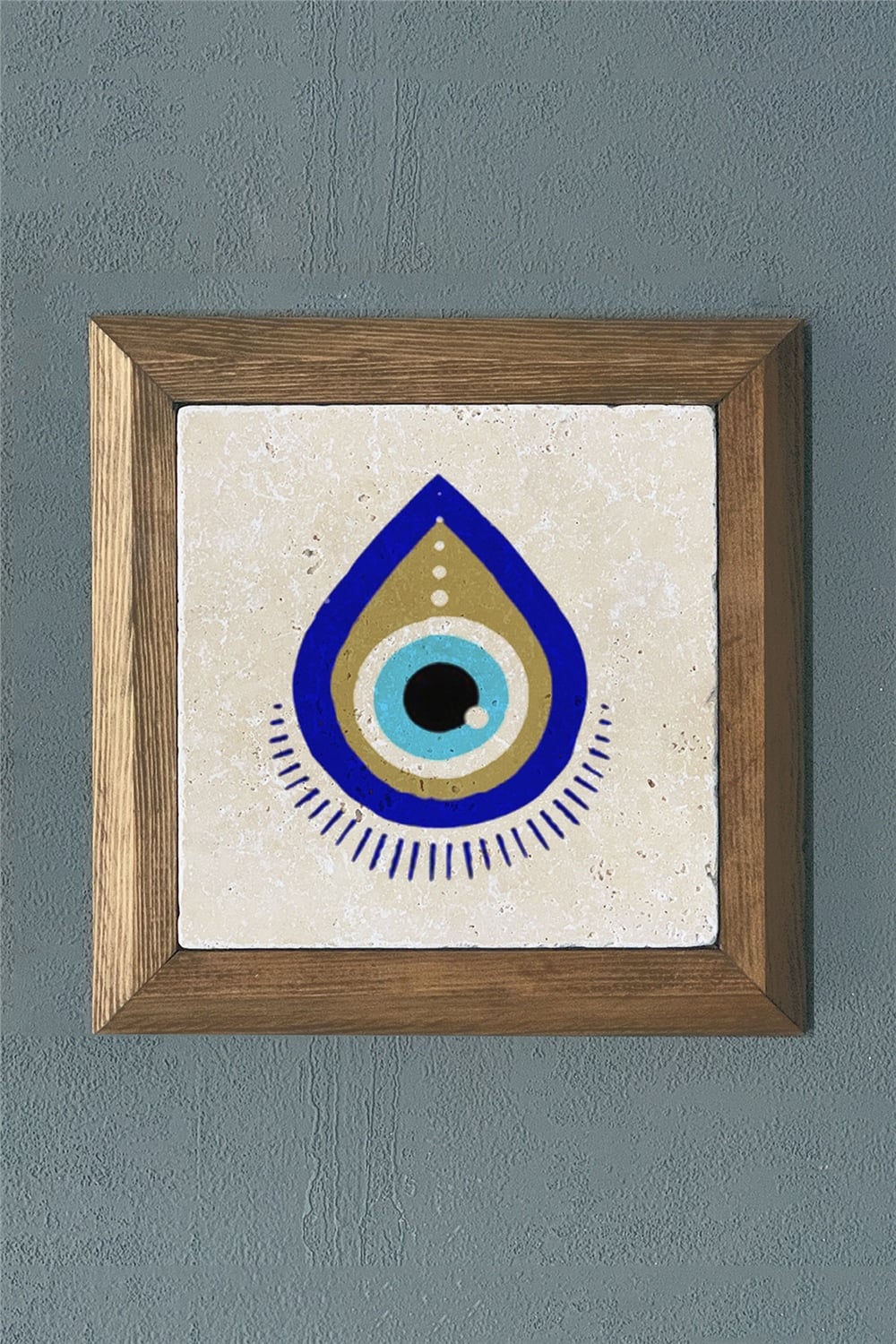 MASİF ÇERÇEVELİ DOĞALTAŞ TABLO PANO OSCAR STONE DECOR 28x28 cm / PRMT2020-1509