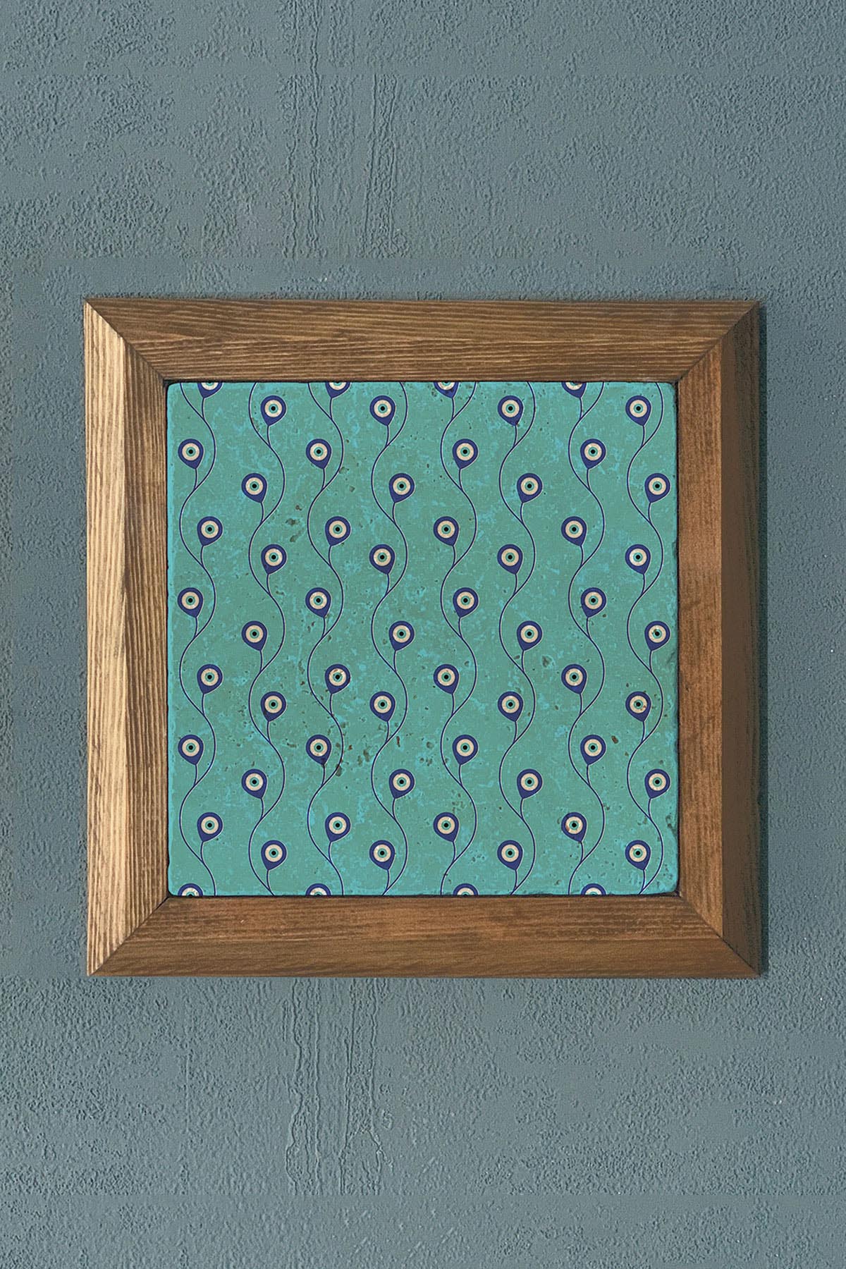 Masif Çerçeveli Taş Tablo- Duvar Dekoru- Oscar Stone Decor 28X28 cm-WALL DECOR