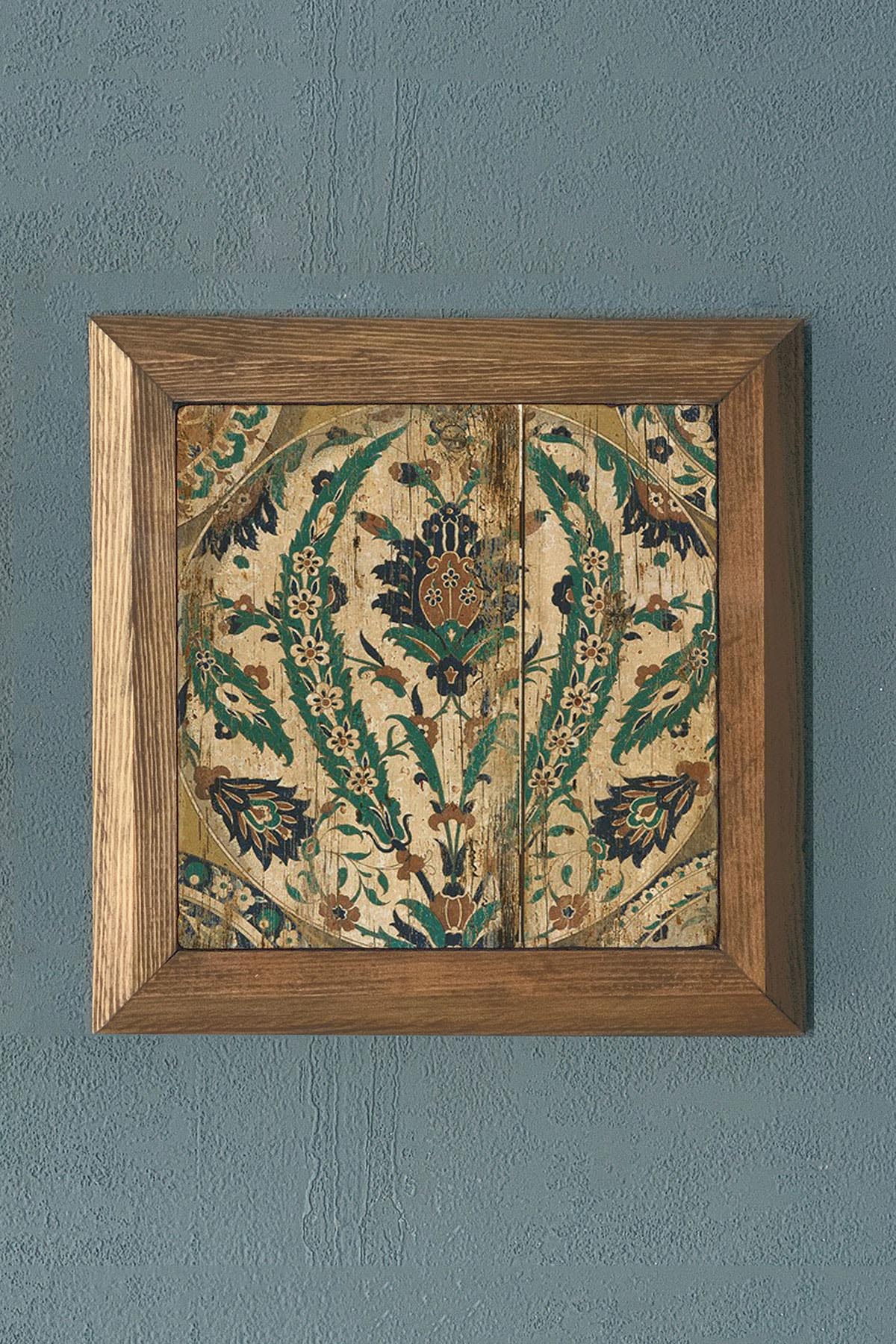 Masif Çerçeveli Taş Tablo-Wall Decor- Oscar Stone Decor 28X28 CM