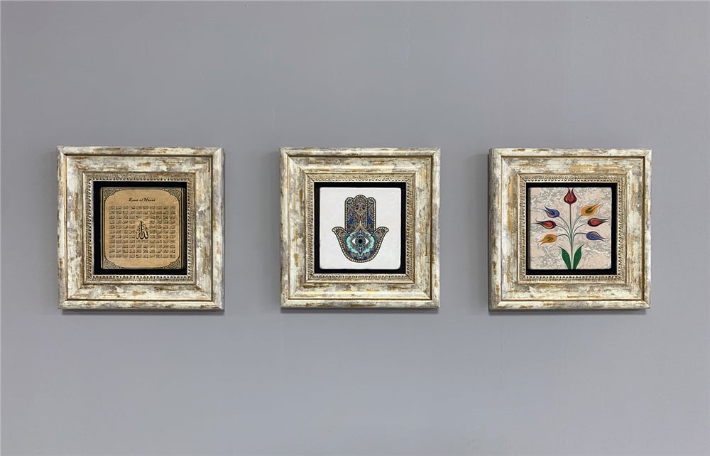 OSCAR STONE DECOR 3'lü ÇERÇEVELİ DOĞALTAŞ DUVAR DEKORU / 3CDD-40-245 (WALL DECOR)