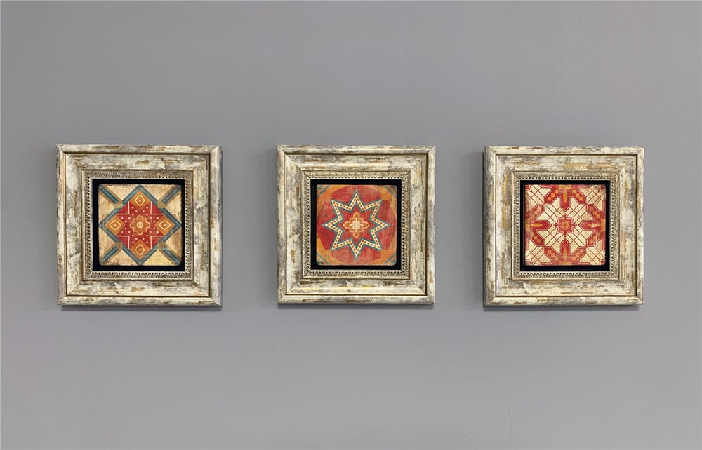 OSCAR STONE DECOR 3'lü ÇERÇEVELİ DOĞALTAŞ DUVAR DEKORU / 3CDD-40-340 (WALL DECOR)