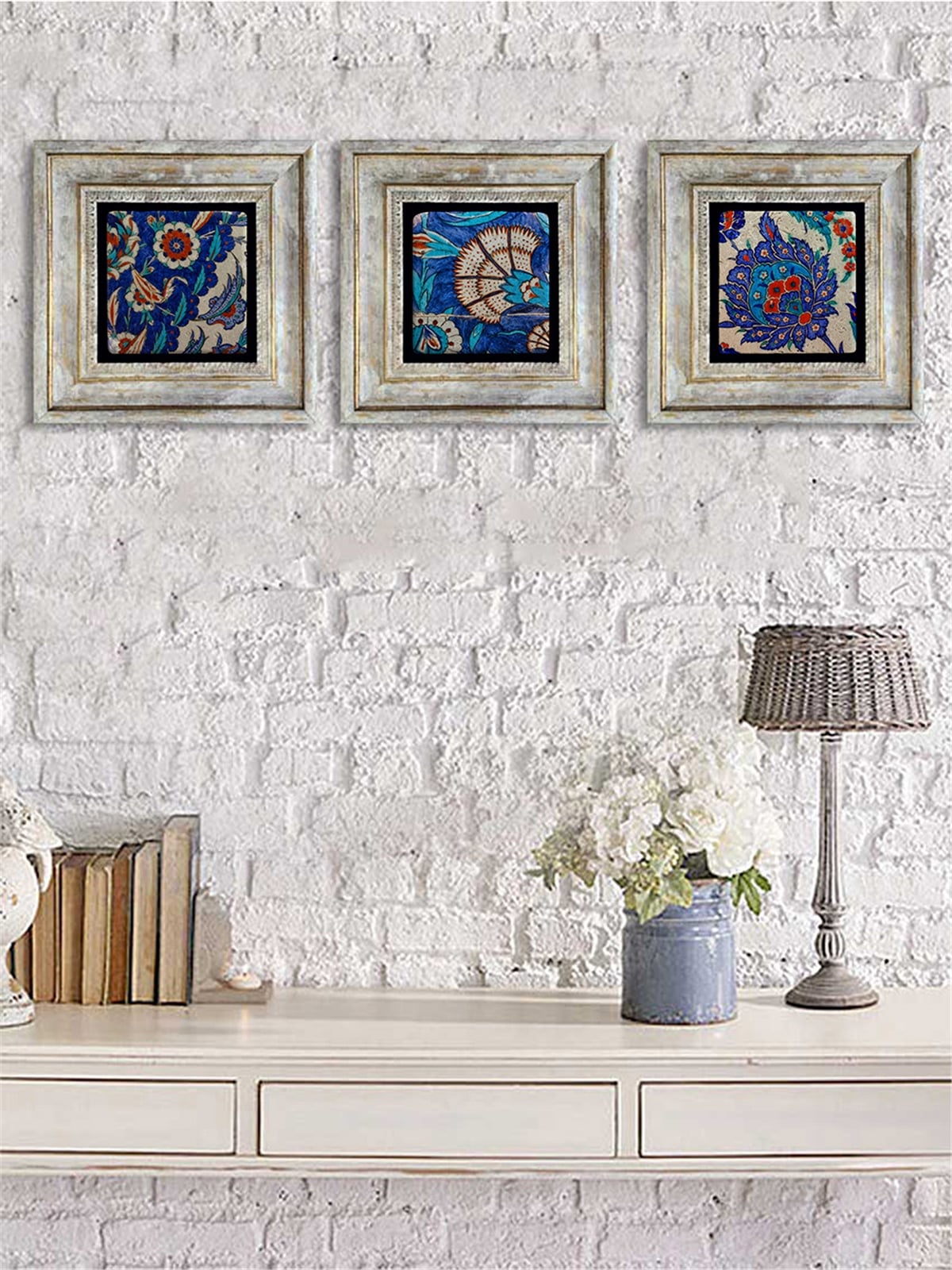 OSCAR STONE DECOR 3'lü ÇERÇEVELİ DOĞALTAŞ DUVAR DEKORU / 3CDD-40-043 (WALL DECOR)
