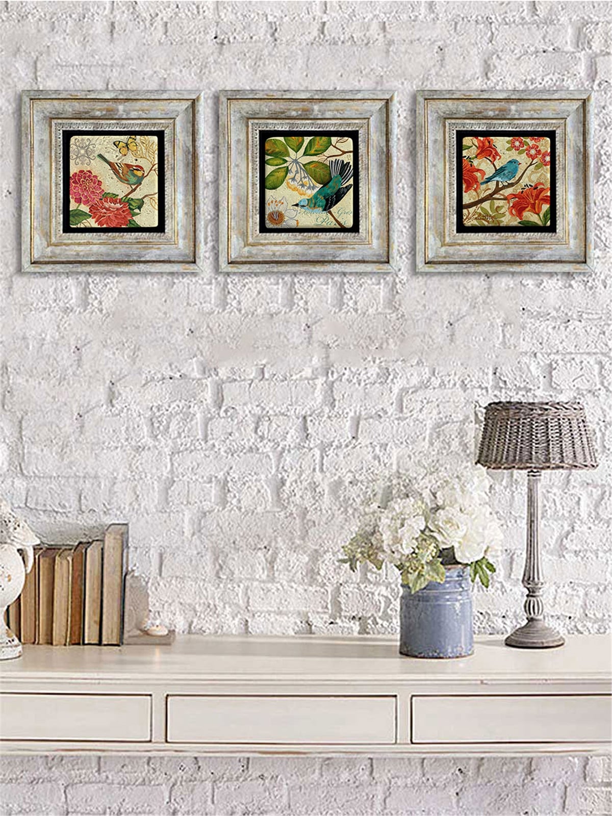 OSCAR STONE DECOR 3'lü ÇERÇEVELİ DOĞALTAŞ DUVAR DEKORU / 3CDD-40-078 (WALL DECOR)