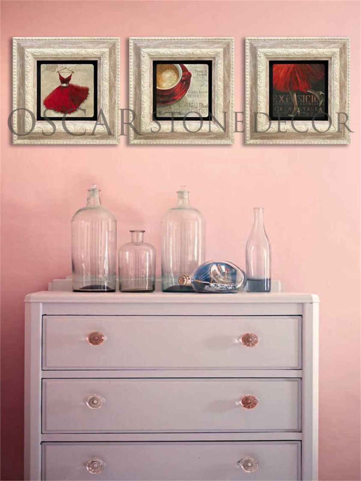 OSCAR STONE DECOR 3'lü ÇERÇEVELİ DOĞALTAŞ DUVAR DEKORU / 3CDD-10-001 (WALL DECOR)
