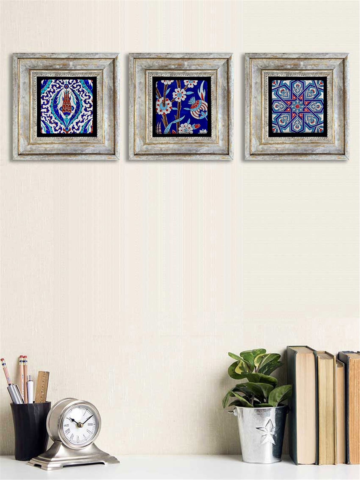 OSCAR STONE DECOR 3'lü ÇERÇEVELİ DOĞALTAŞ DUVAR DEKORU / 3CDD-40-045 (WALL DECOR)