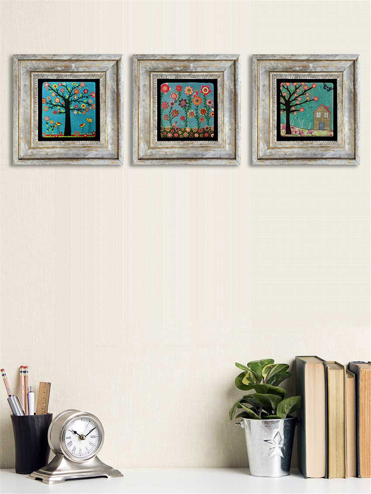 OSCAR STONE DECOR 3'lü ÇERÇEVELİ DOĞALTAŞ DUVAR DEKORU / 3CDD-40-085 (WALL DECOR)