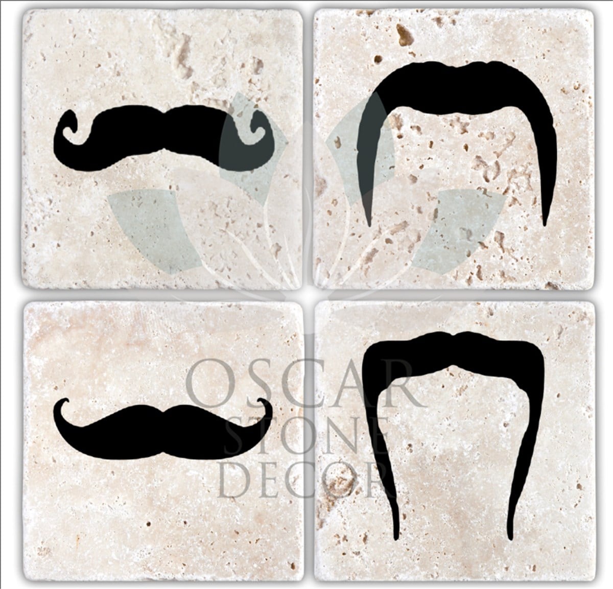 OSCAR STONE DECOR BIYIK 4'lü DOĞALTAŞ BARDAK ALTLIĞI / BA218 (COASTER)