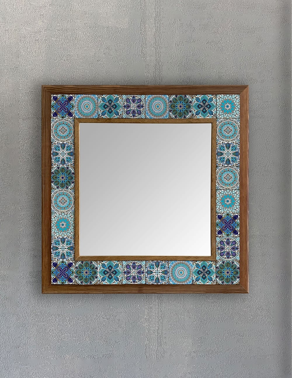 OSCAR STONE DECOR ÇERÇEVELİ MOZAİK DOĞALTAŞ AYNA / AYN4040-095