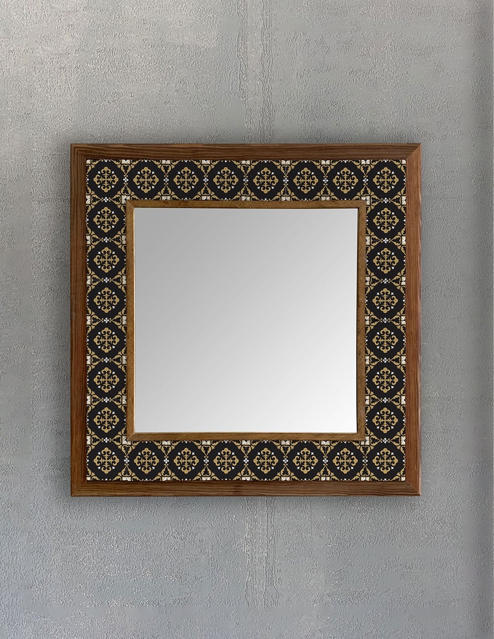 OSCAR STONE DECOR ÇERÇEVELİ MOZAİK DOĞALTAŞ AYNA / AYN4040-051