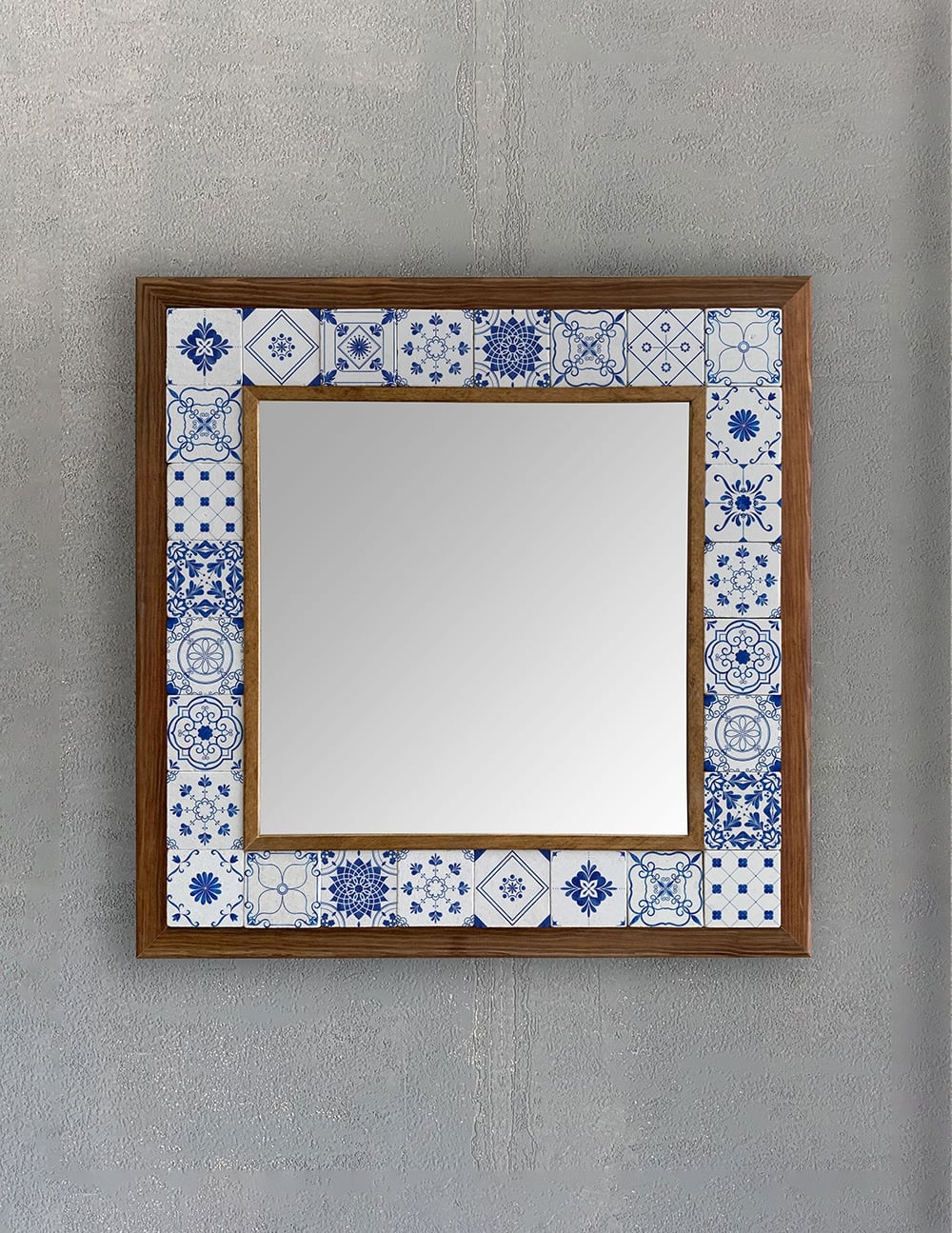 OSCAR STONE DECOR ÇERÇEVELİ MOZAİK DOĞALTAŞ AYNA / AYN4040-062