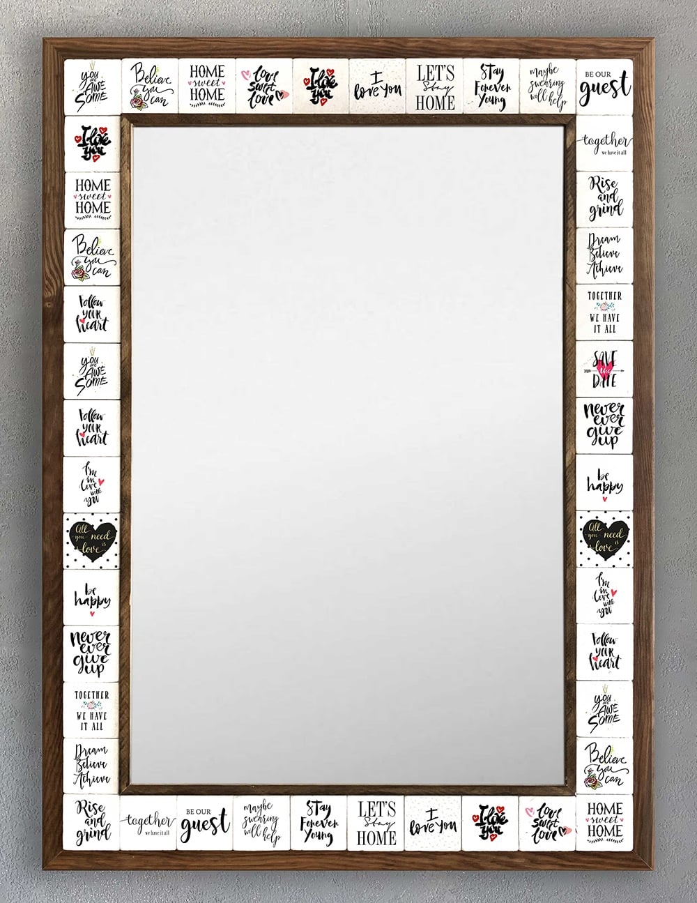 OSCAR STONE DECOR ÇERÇEVELİ MOZAİK DOĞALTAŞ AYNA / AYN5070-037