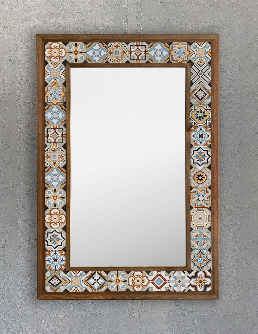 OSCAR STONE DECOR ÇERÇEVELİ MOZAİK DOĞALTAŞ AYNA / AYN4060-071