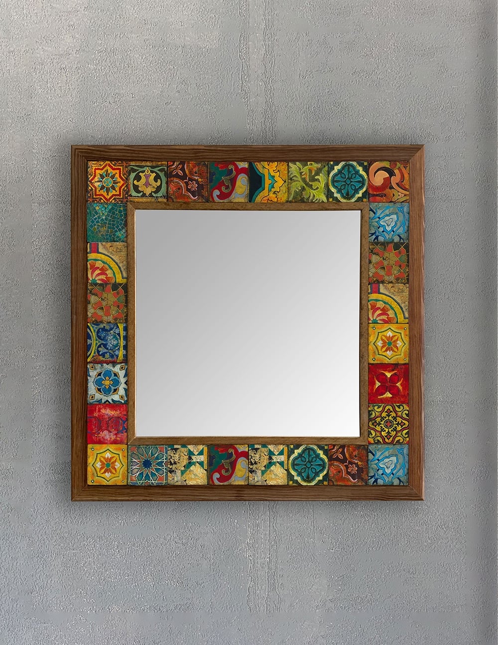 OSCAR STONE DECOR ÇERÇEVELİ MOZAİK DOĞALTAŞ AYNA / AYN4040-015