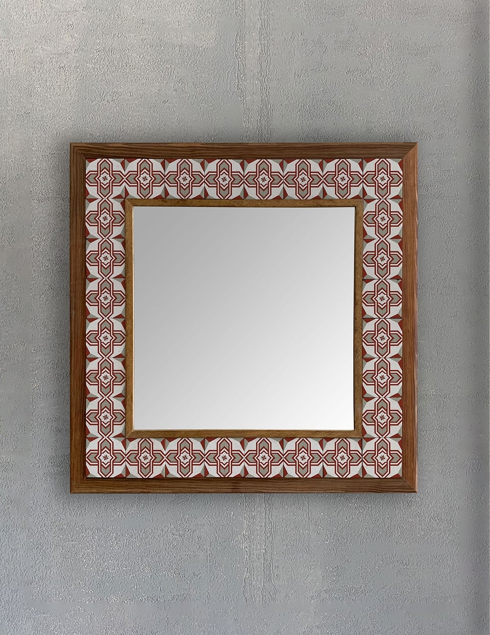 OSCAR STONE DECOR ÇERÇEVELİ MOZAİK DOĞALTAŞ AYNA / AYN4040-057