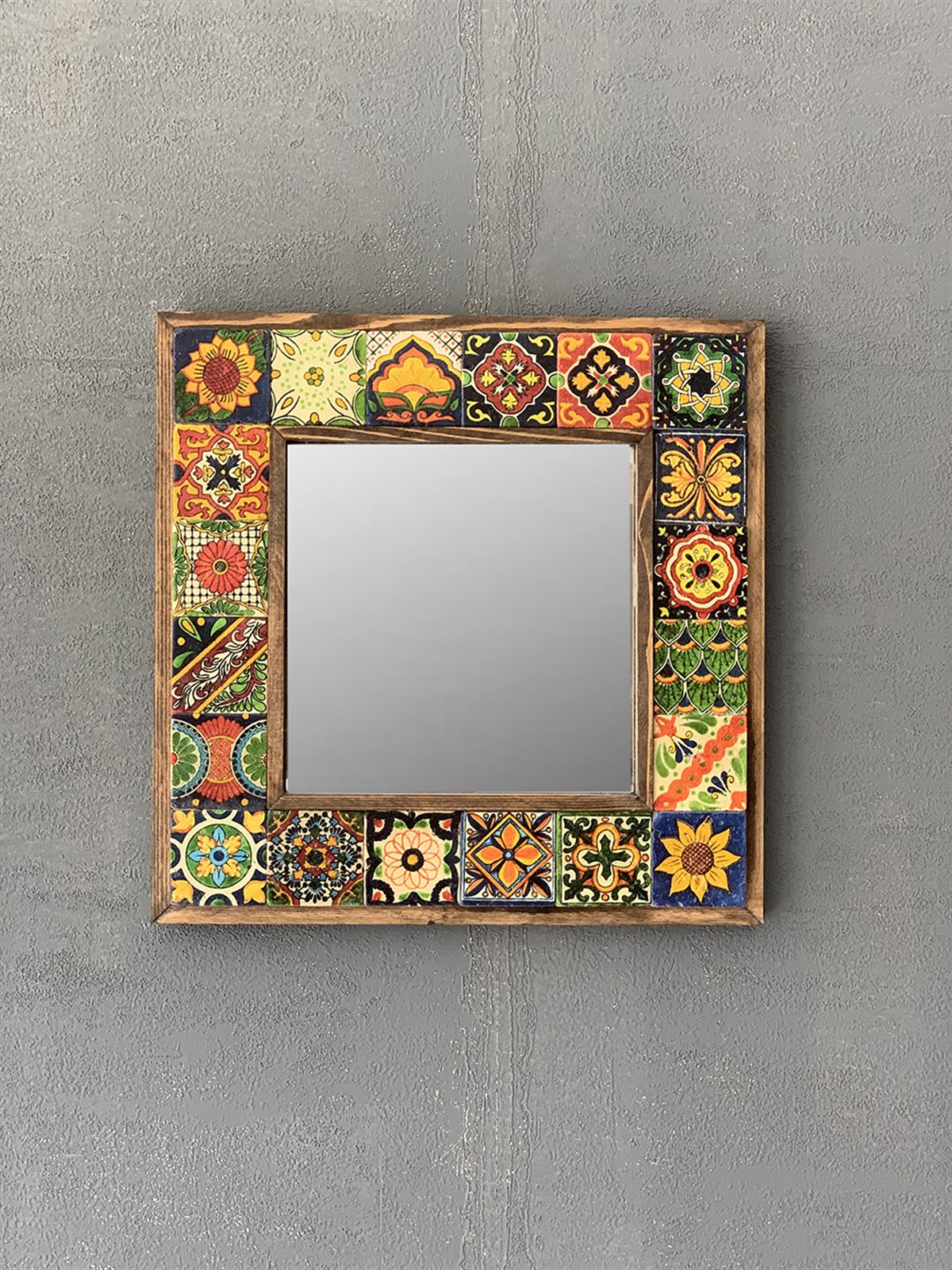 OSCAR STONE DECOR ÇERÇEVELİ MOZAİK DOĞALTAŞ AYNA / AYN-027