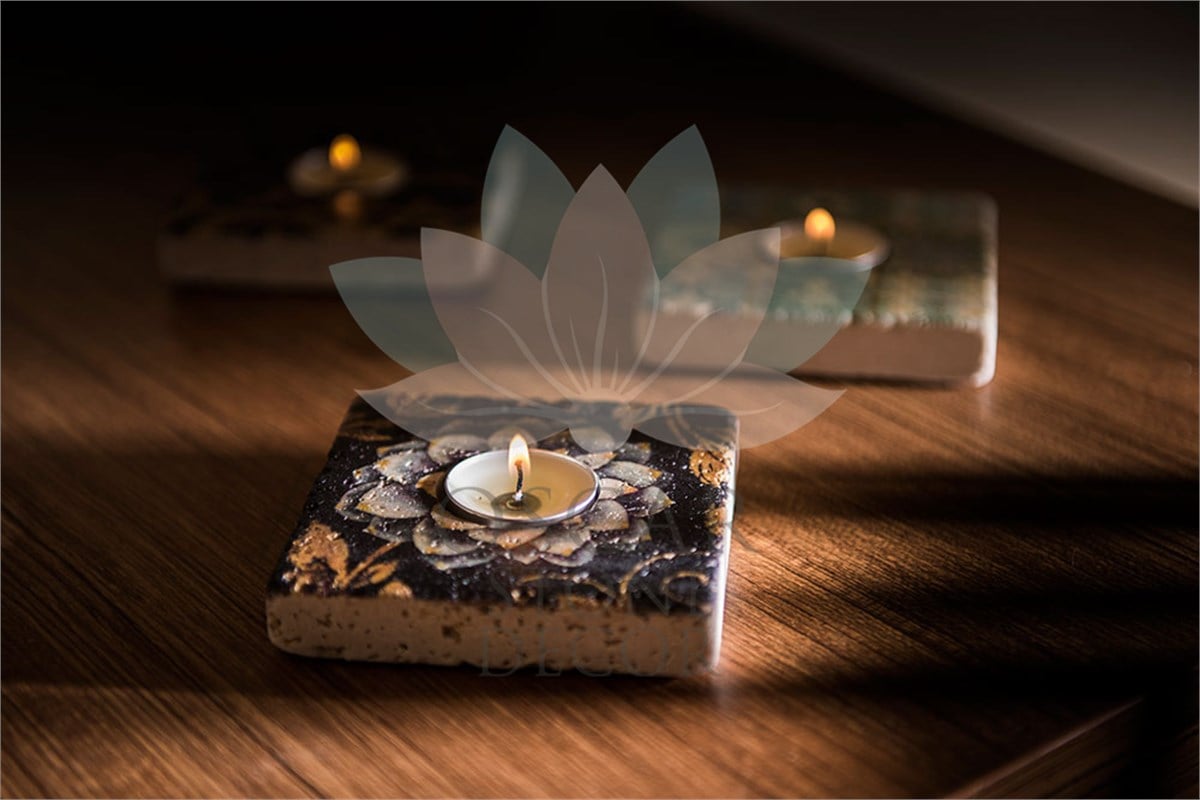 OSCAR STONE DECOR DOĞALTAŞ MUMLUK / ML-005 (CANDLE HOLDER)