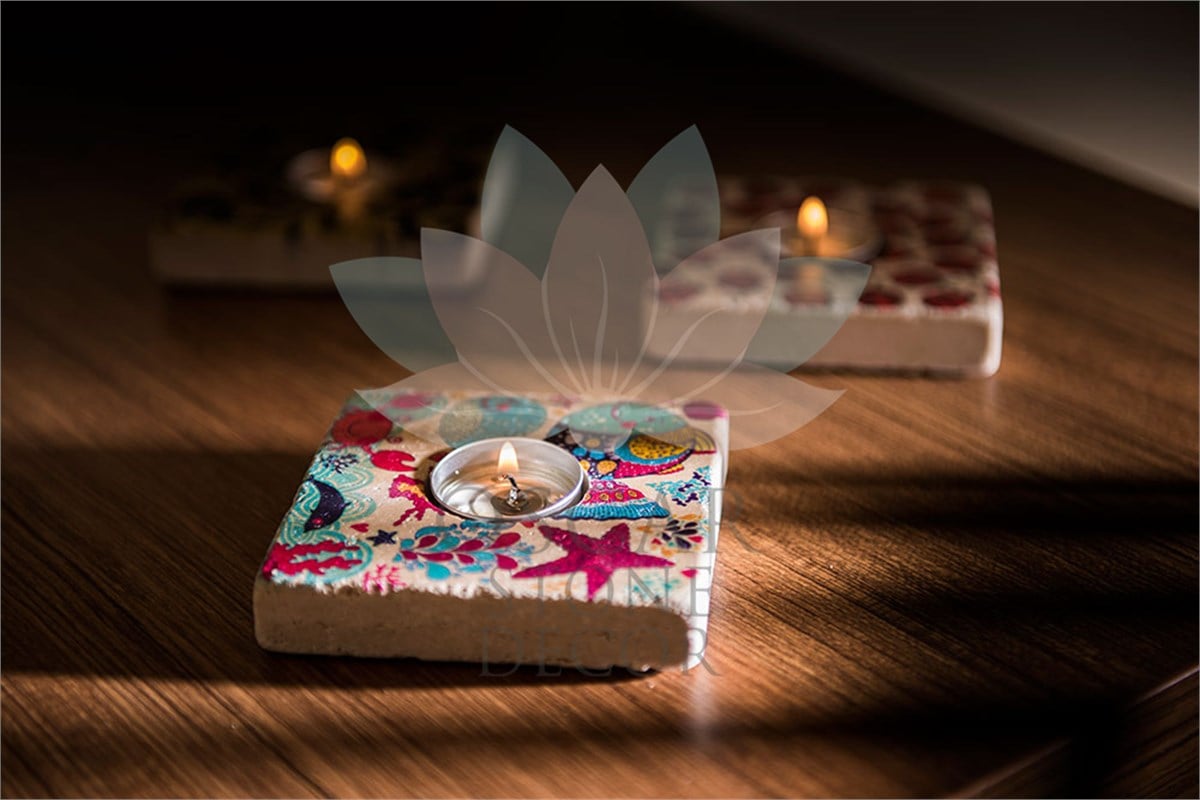 OSCAR STONE DECOR DOĞALTAŞ MUMLUK / ML-039 (CANDLE HOLDER)