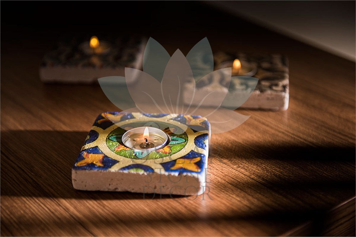 OSCAR STONE DECOR DOĞALTAŞ MUMLUK / ML-078 (CANDLE HOLDER)