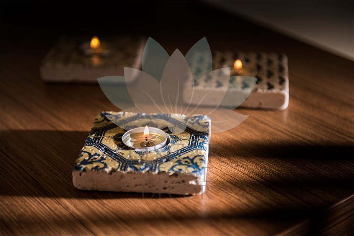 OSCAR STONE DECOR DOĞALTAŞ MUMLUK / ML-074 (CANDLE HOLDER)