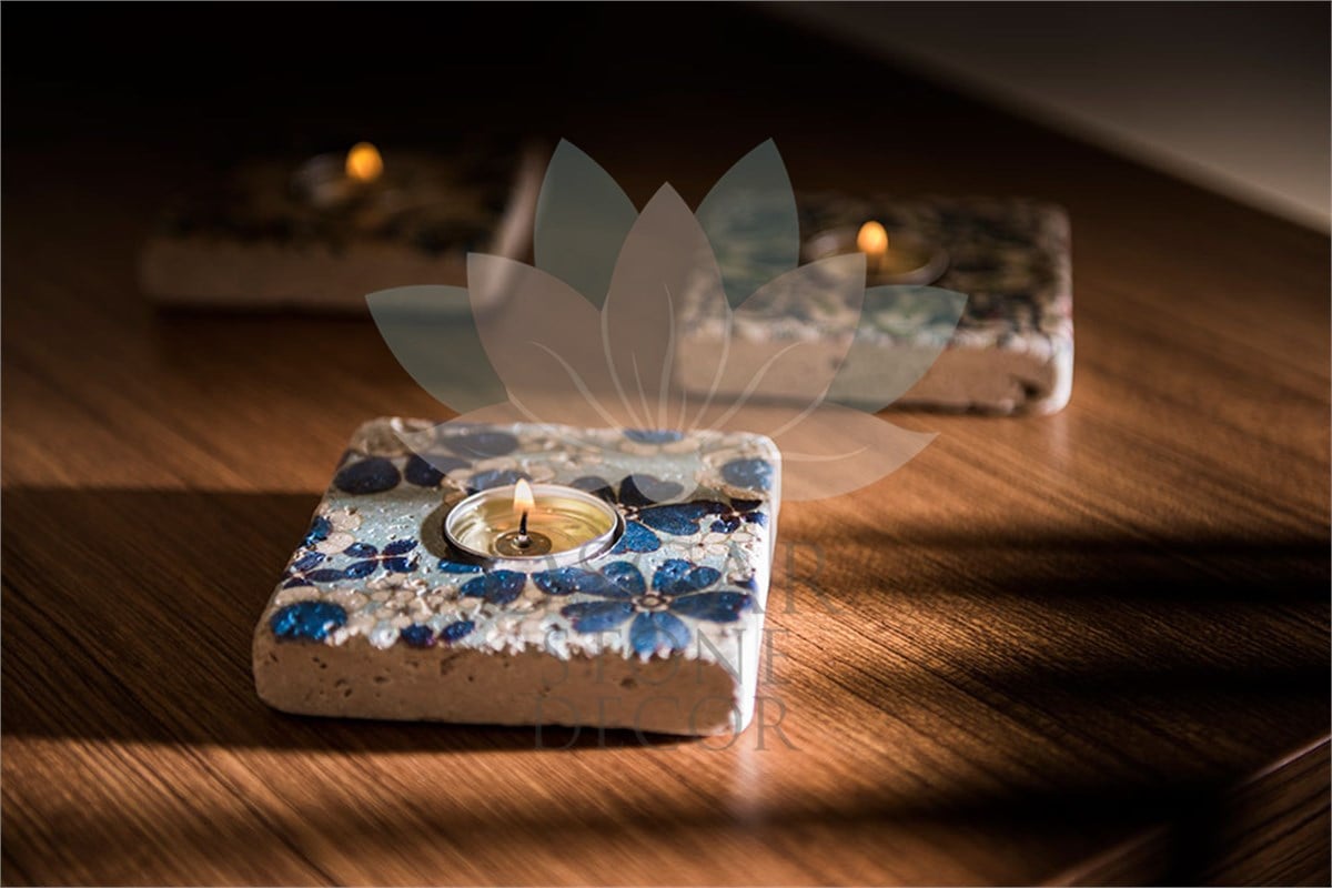 OSCAR STONE DECOR DOĞALTAŞ MUMLUK / ML-094 (CANDLE HOLDER)
