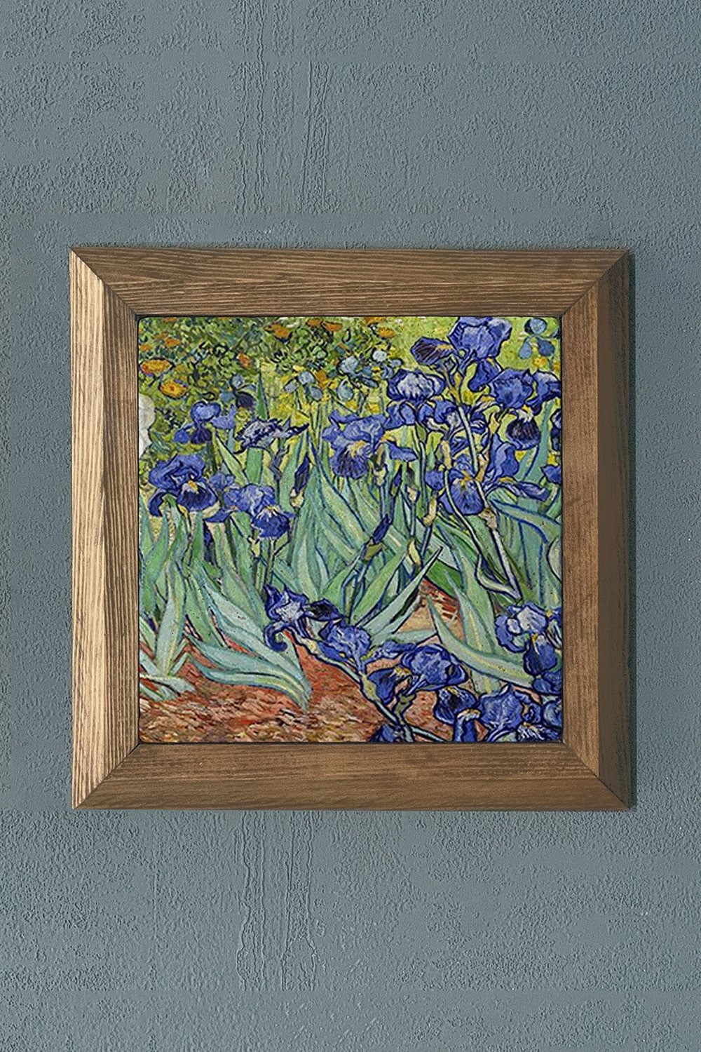 Oscar Stone Decor Masif Çerçeveli Doğaltaş Tablo 28x28 cm Vincent Van Gogh Eserleri