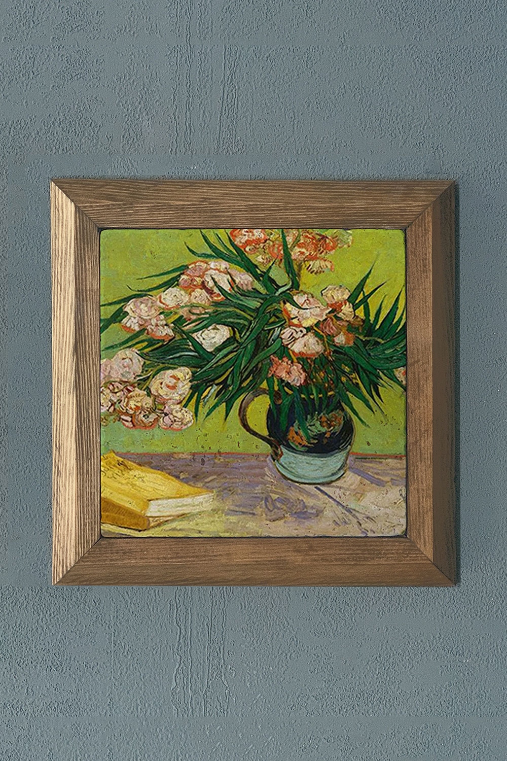 Oscar Stone Decor Masif Çerçeveli Doğaltaş Tablo 28x28 cm Vincent Van Gogh Eserleri