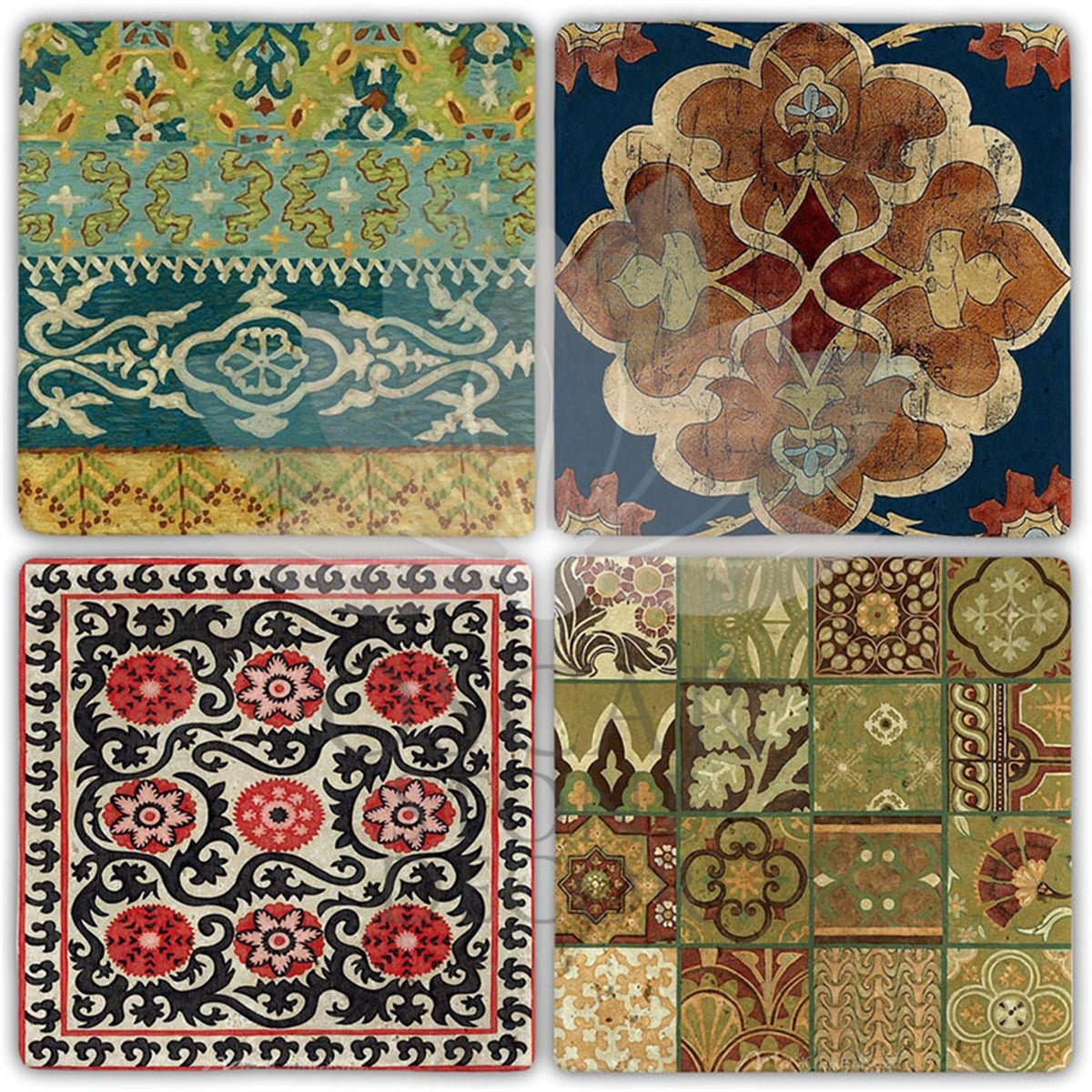 OSCAR STONE DECOR PATCHMIX 4'lü DOĞALTAŞ BARDAK ALTLIĞI / BA460 (COASTER)