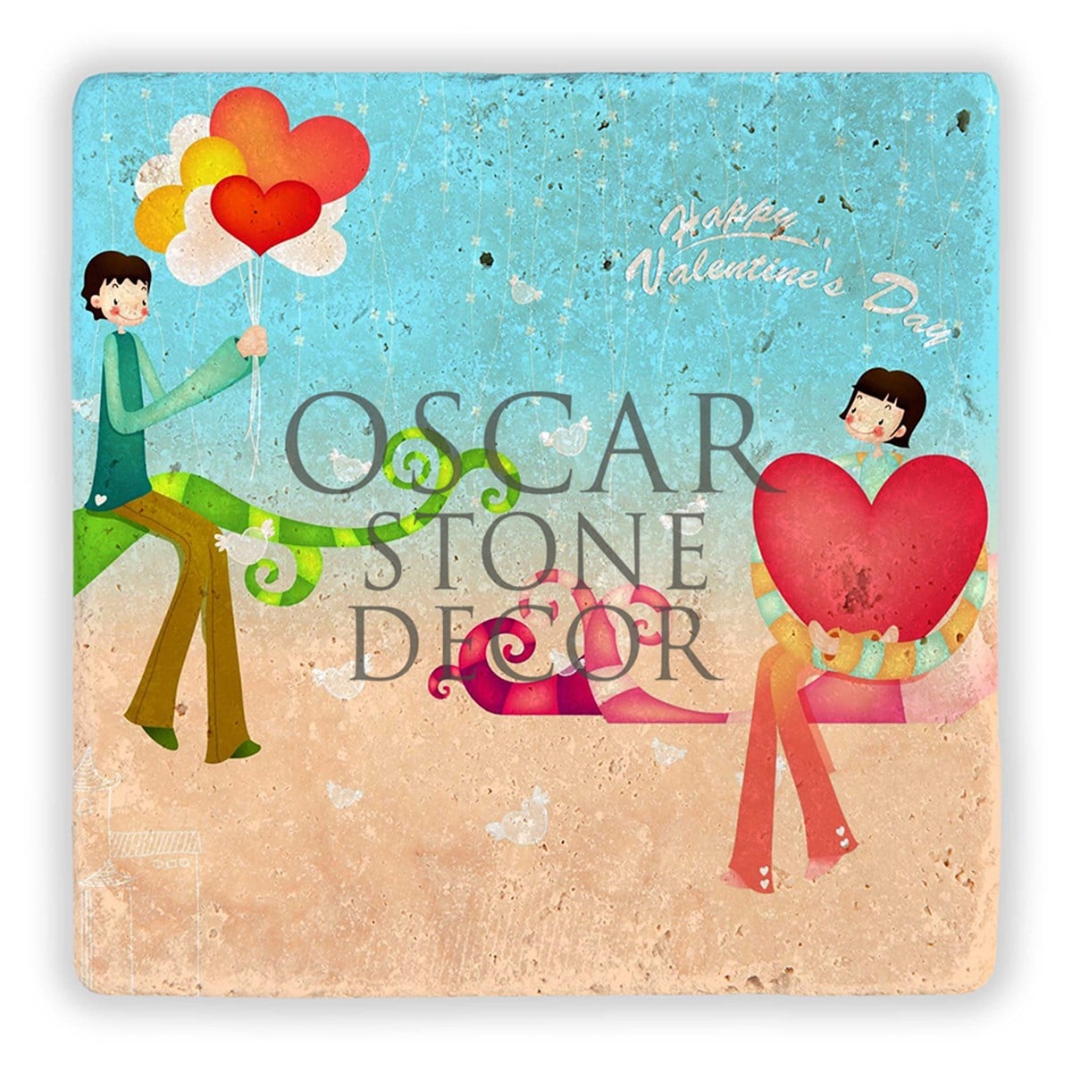 OSCAR STONE DECOR SEVGİLİLER GÜNÜ DOĞALTAŞ DUVAR DEKORU /  SDD-011 (WALL DECOR)