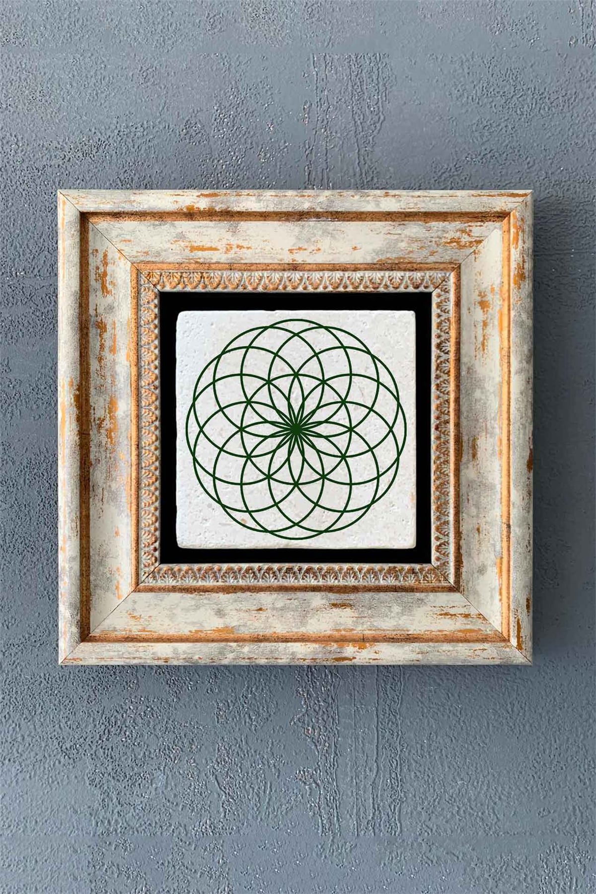 OSCAR STONE DECOR TEKLİ ÇERÇEVELİ DOĞALTAŞ DUVAR DEKORU / CDD1-40-7778 (WALL DECOR)