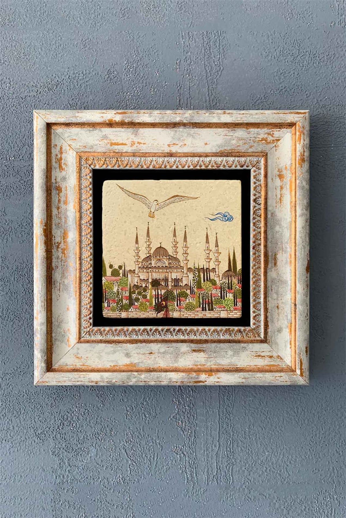 OSCAR STONE DECOR TEKLİ ÇERÇEVELİ DOĞALTAŞ DUVAR DEKORU / CDD1-40-1298 (WALL DECOR)