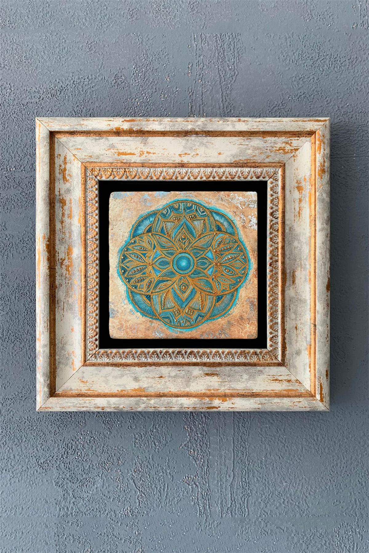 OSCAR STONE DECOR TEKLİ ÇERÇEVELİ DOĞALTAŞ DUVAR DEKORU / CDD1-40-1066 (WALL DECOR)