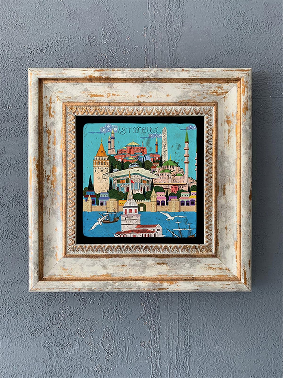 OSCAR STONE DECOR TEKLİ ÇERÇEVELİ DOĞALTAŞ DUVAR DEKORU / CDD1-40-041 (WALL DECOR)