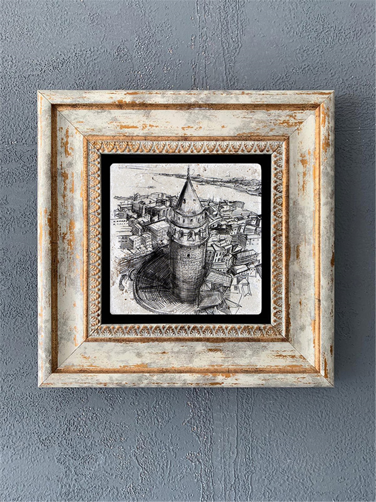 OSCAR STONE DECOR TEKLİ ÇERÇEVELİ DOĞALTAŞ DUVAR DEKORU / CDD1-40-040 (WALL DECOR)